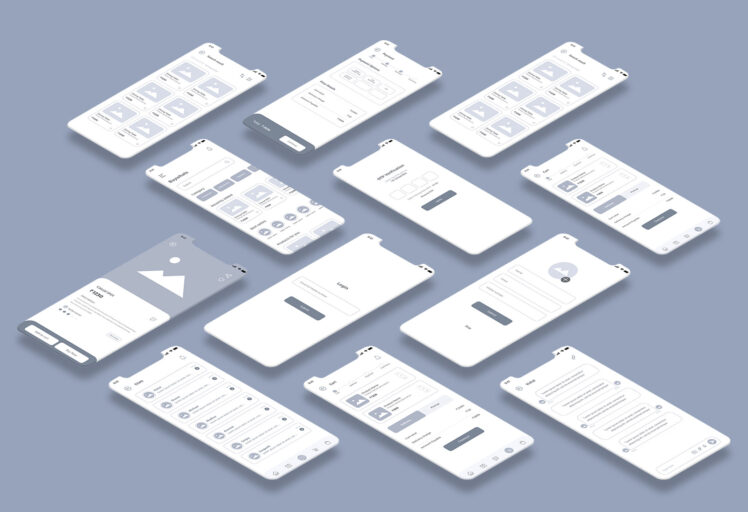 app wireframe mockup