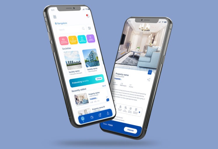 co living app mockup