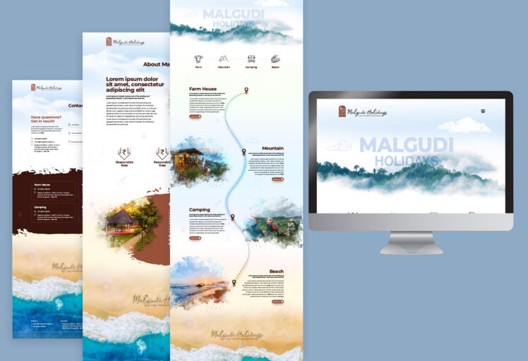 malgudi website mockup