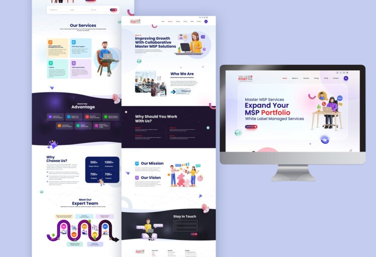 valuepoint website mockup